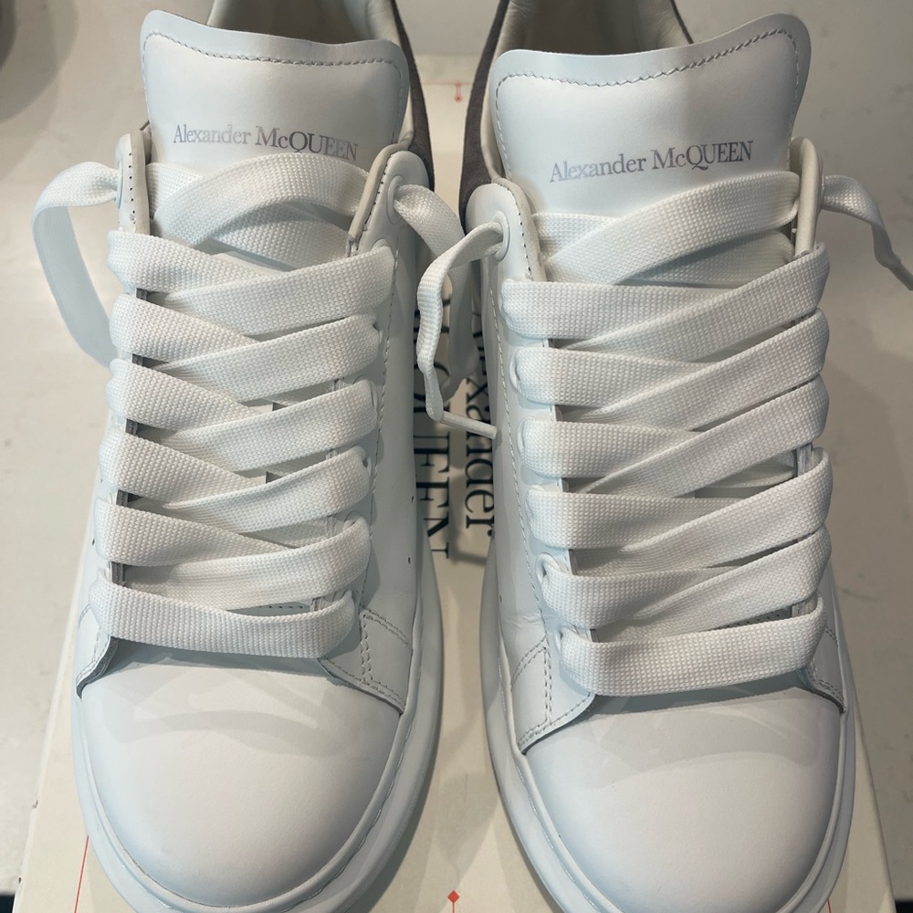 Alexander McQueen White Leather Sneakers